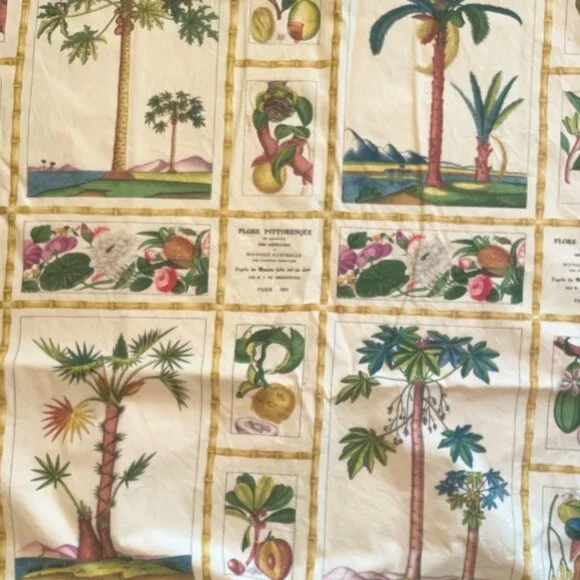 Botanical Print FLORE PITTORESQUE PARIS 1833 Custom Shower Curtain 78 X 42